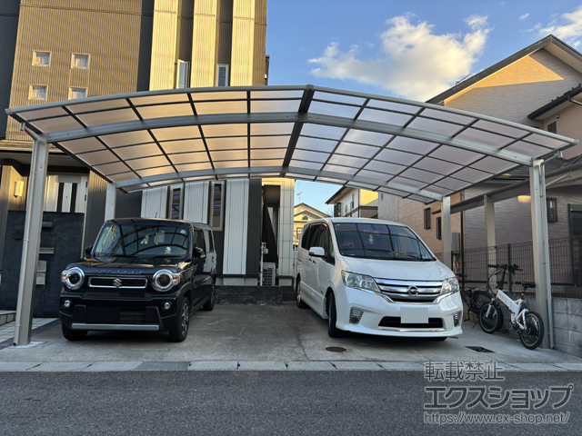 滋賀県草津市ののカーポート アリュース 600タイプ 3台用 積雪〜20cm対応 施工例