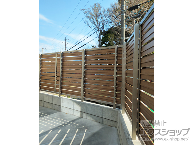 神奈川県茅ヶ崎市ののフェンス・柵 モクハイフェンス フリーポールタイプ 施工例
