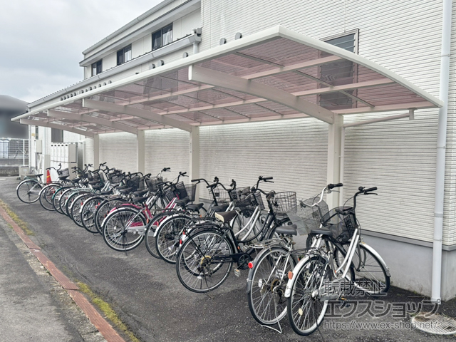 和歌山県和歌山市ののサイクルポート・駐輪場 アリュース ミニ 600タイプ 縦連棟 積雪〜20cm対応 施工例