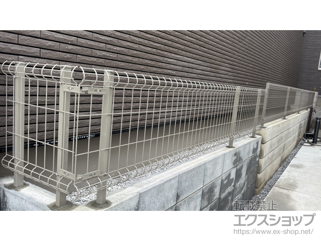 埼玉県さいたま市ののフェンス・柵 イーネットフェンス 3F型 自由柱施工 施工例