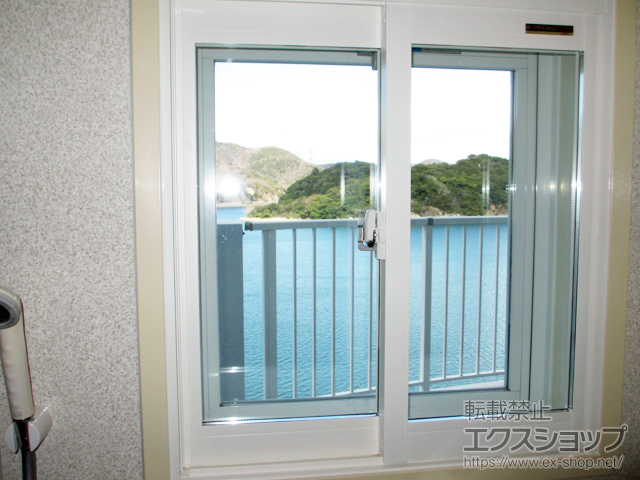 兵庫県赤穂市のの二重窓（内窓） プラマードU 浴室引違い窓 ユニットバス納まり 額縁下補強材無し 施工例