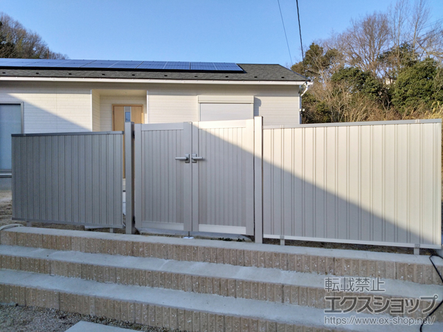 岐阜県可児市ののフェンス・柵 シンプレオ フェンスTM1型 たて目隠し 自由柱施工 施工例