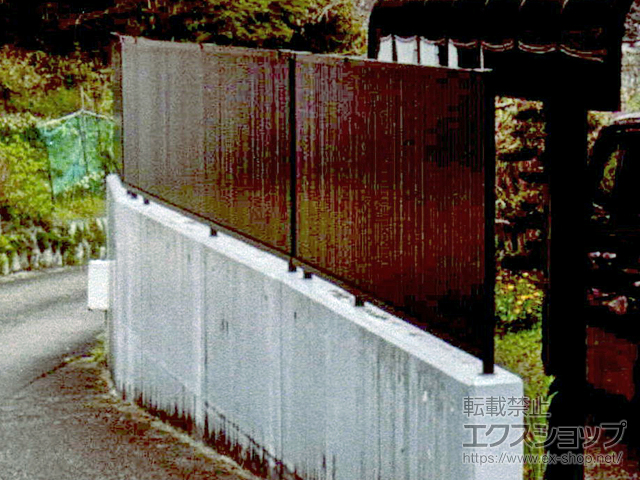 大分県臼杵市ののフェンス・柵 フェンスAB TM1型 縦目隠し　フリーポールタイプ 施工例