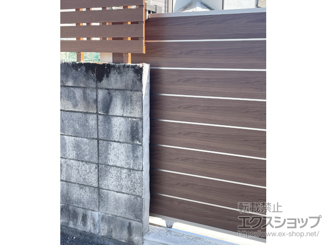 埼玉県坂戸市ののカーゲート エススライドD型 片引き 複合色 35-16 施工例
