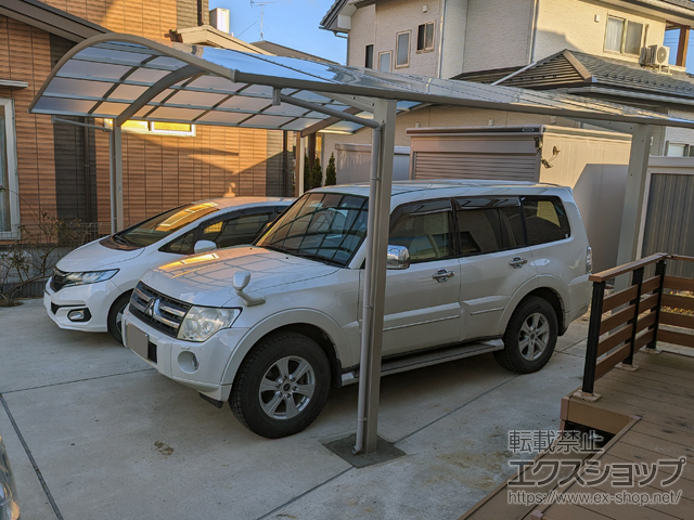 宮城県石巻市ののカーポート アリュース ツイン　積雪〜20cm対応 施工例