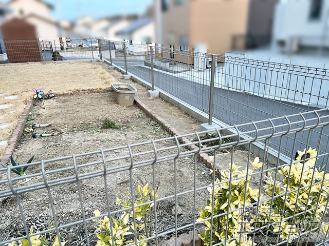 福島県田村郡三春町ののフェンス・柵 ハイグリッドフェンスUF8型 フリーポールタイプ 施工例