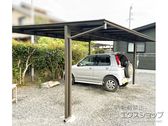 熊本県玉名市ののカーポート ソリッドポート ワイド 積雪〜20cm対応 施工例