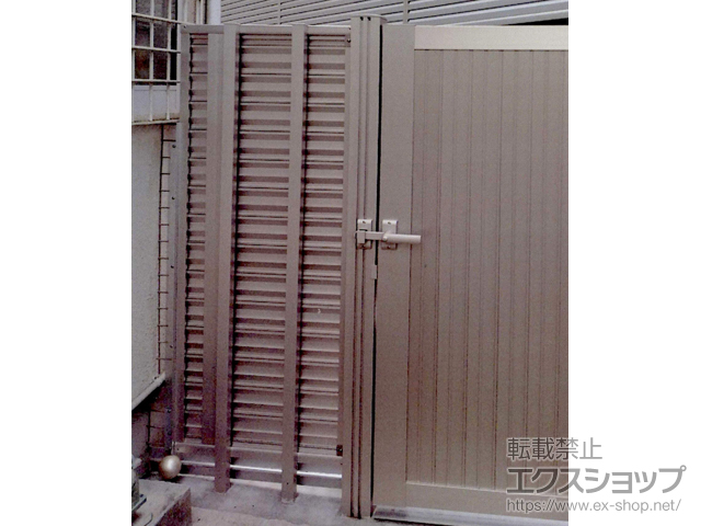 佐賀県佐賀市ののフェンス・柵 シンプレオフェンス13F型 ルーバー 自由柱施工 施工例