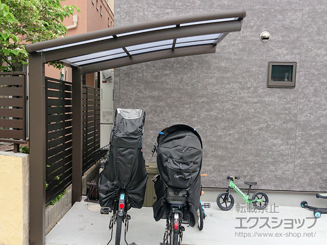大阪府吹田市ののサイクルポート・駐輪場 ネスカRミニ (ラウンドスタイル) 積雪〜20cm対応 施工例