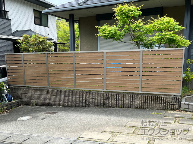 滋賀県大津市ののフェンス・柵 モクハイフェンス フリーポールタイプ 施工例