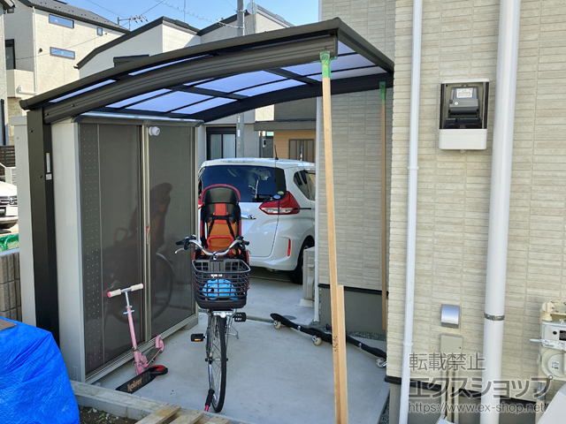神奈川県横浜市のの物置・屋外倉庫、サイクルポート・駐輪場 グランプレステージジャンプ 1695×530×1900 GP-175A-T-CB 施工例