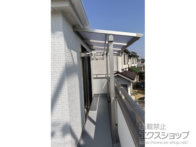 兵庫県姫路市ののバルコニー・ベランダ屋根 プレシオステラスII F型 屋根タイプ 単体 積雪〜20cm対応 施工例