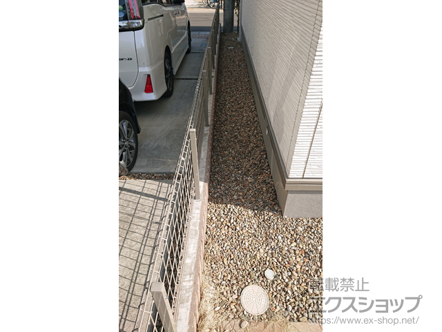 宮城県仙台市ののフェンス・柵 ハイグリッドフェンスUF8型　フリーポールタイプ 施工例