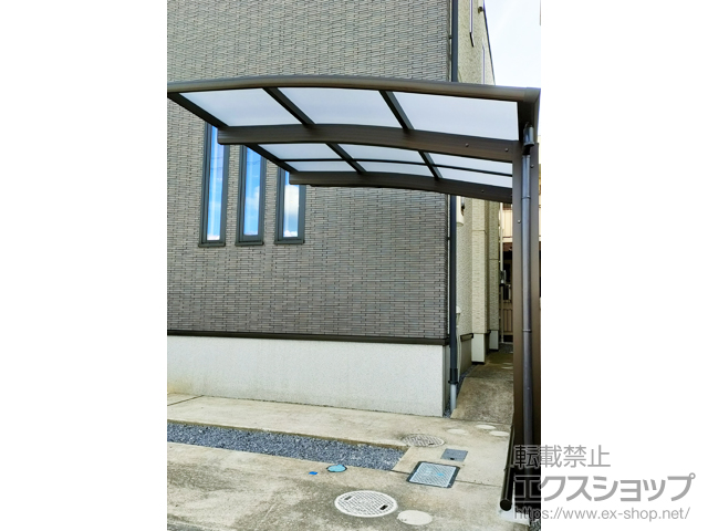 千葉県柏市ののサイクルポート・駐輪場 プレシオスポート ミニ 積雪〜20cm対応＋車止めバー 施工例