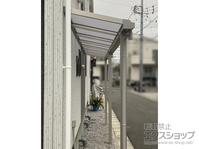 埼玉県所沢市ののテラス屋根 プレシオステラスII F型 テラスタイプ 連棟 積雪〜20cm対応 施工例