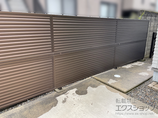 石川県金沢市ののフェンス・柵 ミエーネフェンス 目隠しルーバータイプ 自由柱施工 施工例