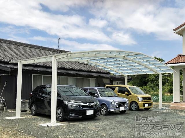 愛知県豊橋市ののカーポート アリュース トリプル　積雪〜20cm対応 施工例