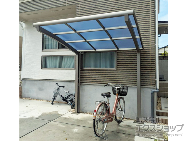 東京都練馬区ののサイクルポート・駐輪場 ネスカRミニ (ラウンドスタイル) 積雪〜20cm対応 施工例