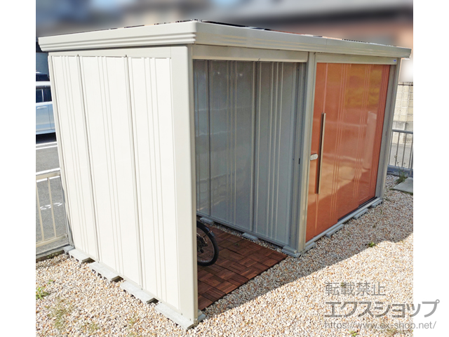三重県四日市市のの物置・屋外倉庫 Mr.ストックマン プラスアルファ 一般型 3715×1922×2110 TP-3719-T 施工例