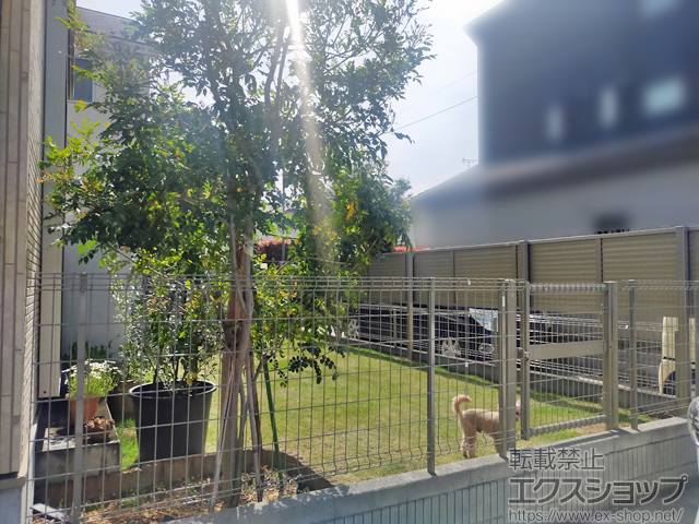 埼玉県春日部市ののフェンス・柵 ハイグリッドフェンスUF8型　フリーポールタイプ 施工例