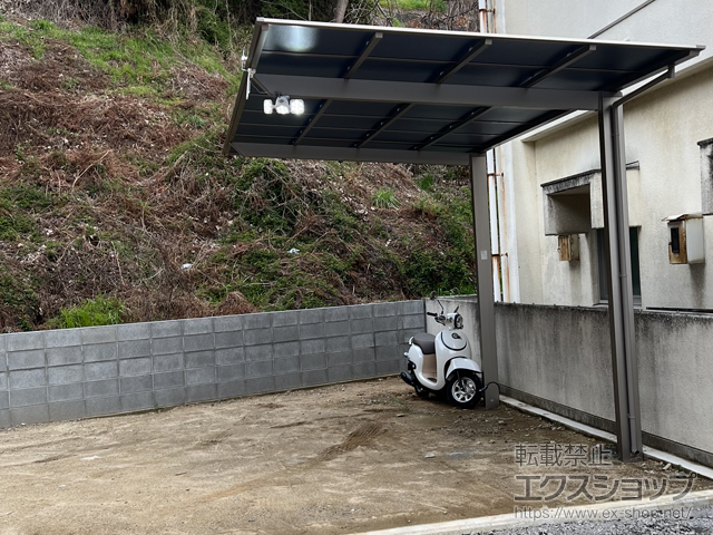 愛媛県松山市ののカーポート ネスカF (フラットスタイル) 積雪〜20cm対応 施工例