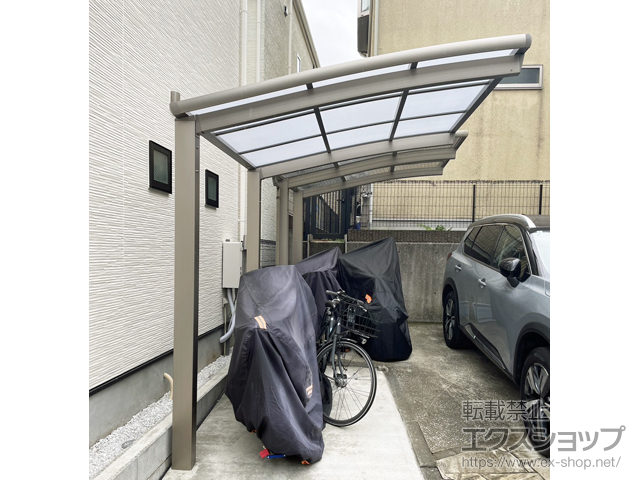神奈川県横浜市ののサイクルポート・駐輪場 ネスカRミニ (ラウンドスタイル) 積雪〜20cm対応 施工例