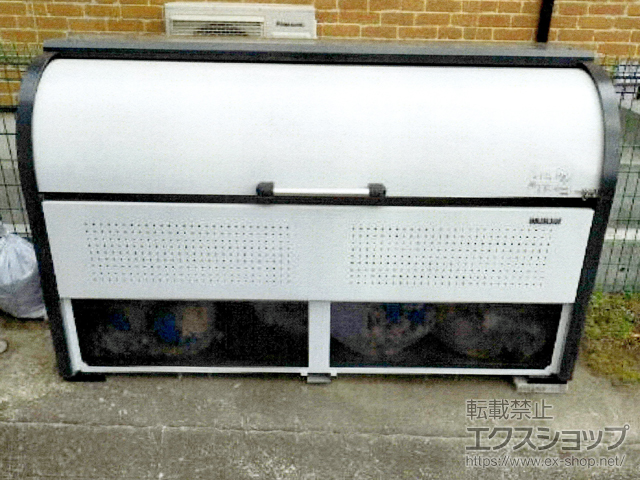 福島県会津若松市ののゴミステーション クリーンストッカー CKR-1907-2A型 （容量1200L） 施工例