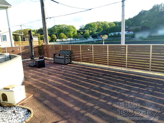 栃木県芳賀郡市貝町ののフェンス・柵 モクハイフェンス フリーポールタイプ 施工例