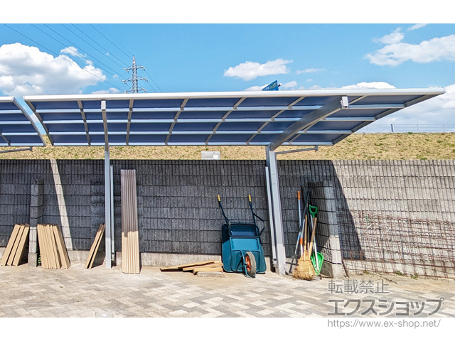 群馬県前橋市ののカーポート アリュース　積雪〜20cm対応＋ 着脱式サポート柱 施工例