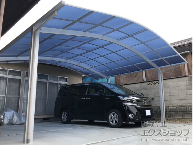 岡山県浅口市のYKKAPのカーポート アリュース ツイン　積雪～20cm対応 施工例