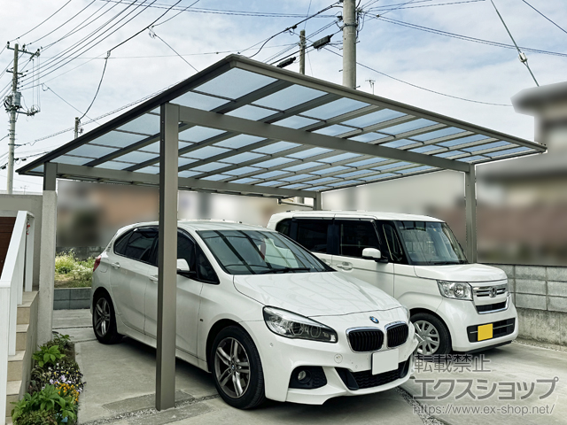 埼玉県深谷市ののカーポート ソリッドポート ワイド 積雪〜20cm対応 施工例