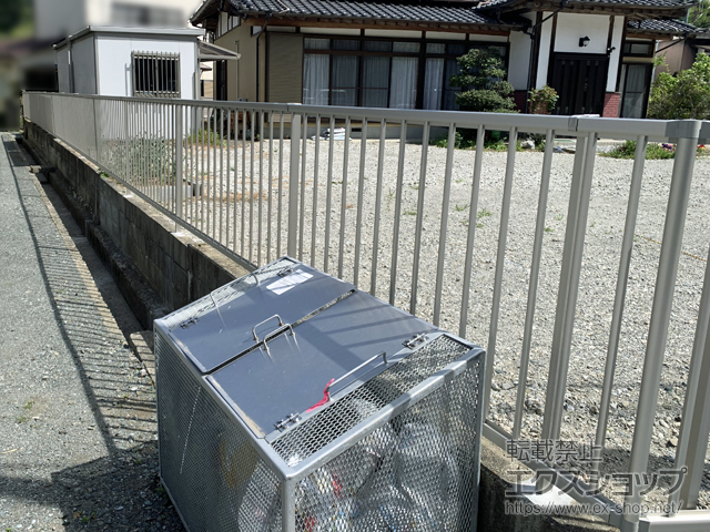 福島県いわき市ののフェンス・柵 ミエッタフェンス 防犯たて格子タイプ 自由柱施工 施工例