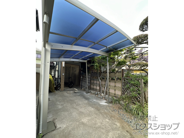 東京都日野市ののカーポート プレシオスポート 積雪〜20cm対応＋着脱式サポート柱 施工例