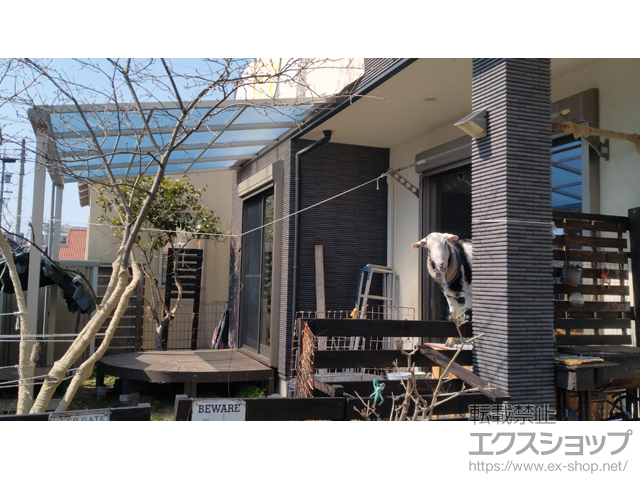 愛知県岡崎市ののテラス屋根 ソラリア F型 テラスタイプ 単体 積雪〜20cm対応 施工例