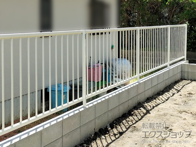 岐阜県可児市ののフェンス・柵 ミエッタフェンス 防犯たて格子タイプ　自由柱施工 施工例