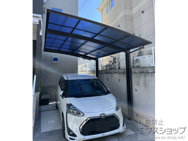 埼玉県川越市ののテラス屋根、サイクルポート・駐輪場、カーポート アリュース　積雪〜20cm対応 施工例