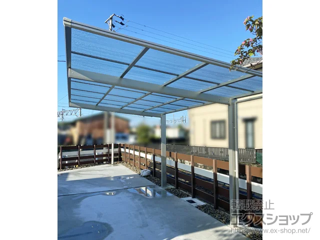 岐阜県可児市のYKKAPのカーポート エフルージュ FIRST 積雪〜20cm対応 施工例