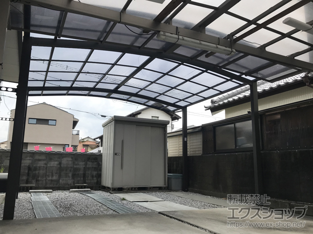 高知県香美市ののカーポート ネスカR (ラウンドスタイル) ワイド 積雪〜20cm対応 施工例
