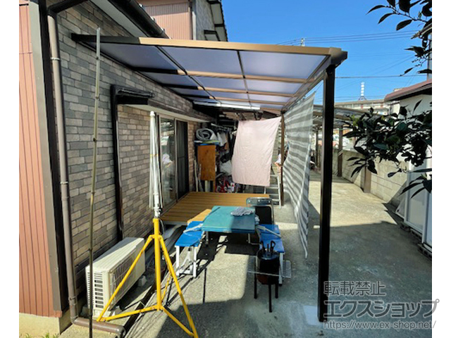 福岡県中間市ののテラス屋根 ソラリア F型 テラスタイプ 単体 積雪〜20cm対応 施工例