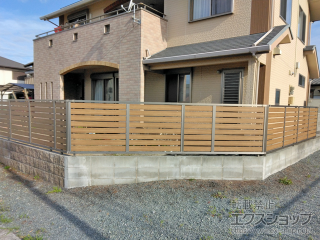 熊本県熊本市ののフェンス・柵 モクハイフェンス　フリーポールタイプ 施工例