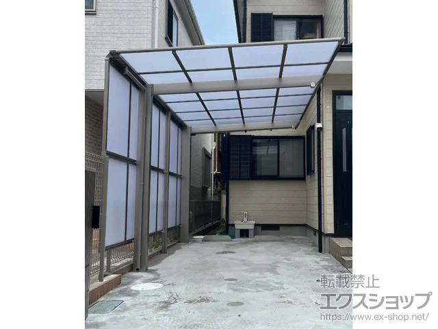 神奈川県平塚市ののフェンス・柵・塀、カーゲート、カーポート ソリッドポート 積雪～20cm対応+サイドパネル 施工例