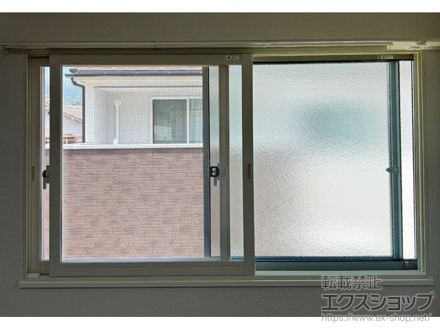 広島県呉市のLIXIL リクシル（トステム）の内窓（二重窓・二重サッシ） インプラス 引違い窓 2枚建 施工例