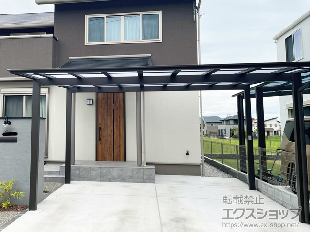 奈良県橿原市ののカーポート ソリッドポート ワイド 積雪〜20cm対応 施工例