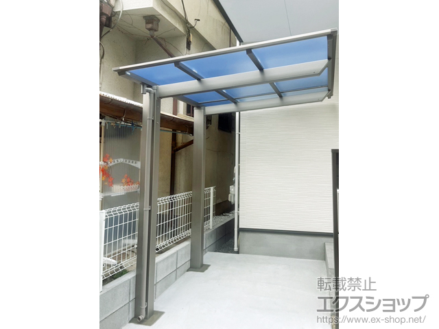 大阪府豊中市ののサイクルポート・駐輪場 ネスカFミニ (フラットスタイル) 積雪〜20cm対応 施工例