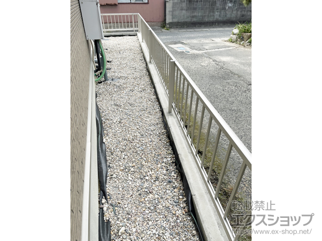 愛知県知多市ののフェンス・柵 ミエッタフェンス 防犯たて格子タイプ　自由柱施工 施工例