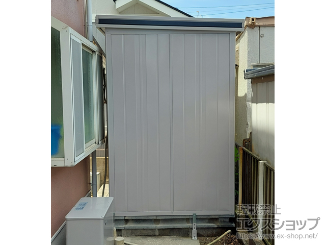福岡県嘉麻市のの物置・屋外倉庫 エルモ 一般型 2220×1520×2360（LMD-2215H） LMD-2215H-CB 施工例