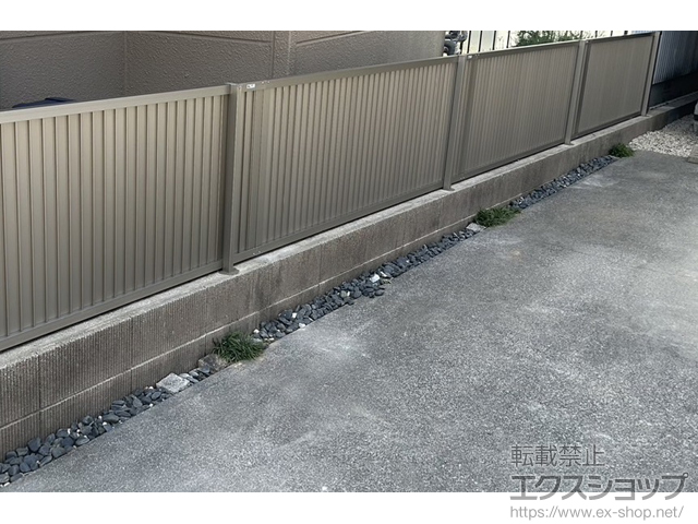 愛知県清須市ののフェンス・柵 フェンスAB TM1型 縦目隠し フリーポールタイプ 施工例