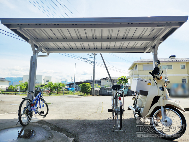 山梨県甲府市ののサイクルポート・駐輪場 イナバ自転車置場 BYXタイプ 独立タイプ 施工例