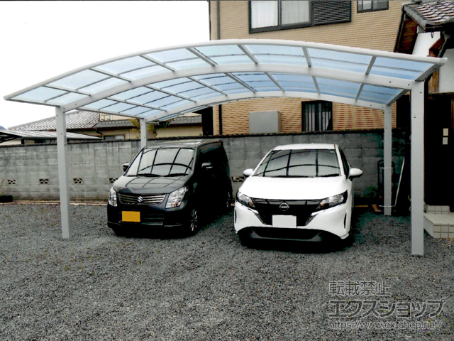 滋賀県野洲市ののカーポート アリュース ツイン　積雪〜20cm対応 施工例