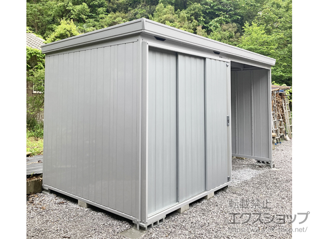 福岡県福岡市のの物置・屋外倉庫 FORTAウィズ一般型 4420×2210×2385 右側開放スペースタイプ FW-2222+22KH-PS 施工例